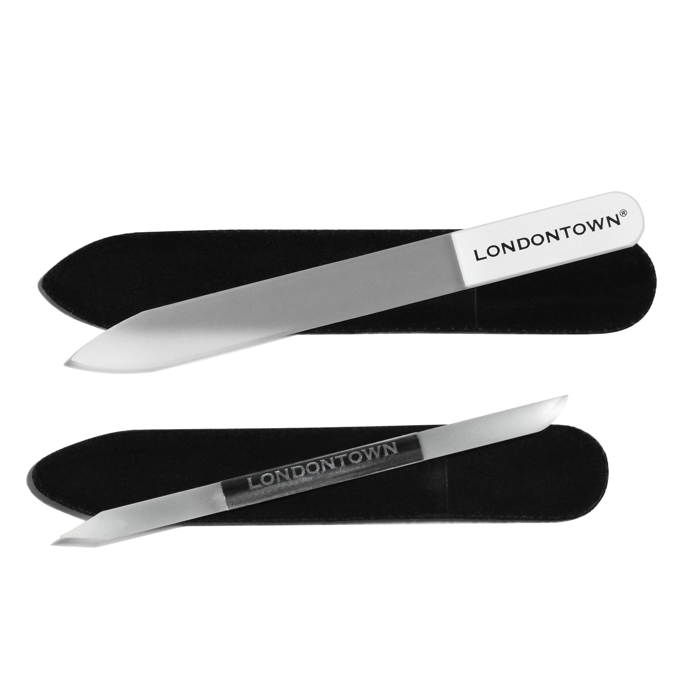 Glass Cuticle Pusher and Nail File Duo